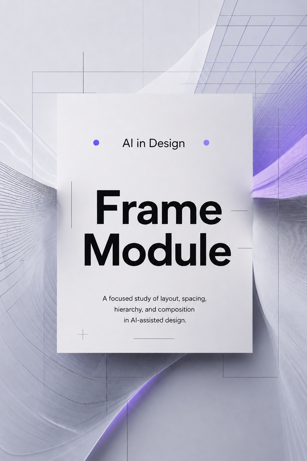 Book cover titled 'Frame Module' on a futuristic background with geometric shapes.
